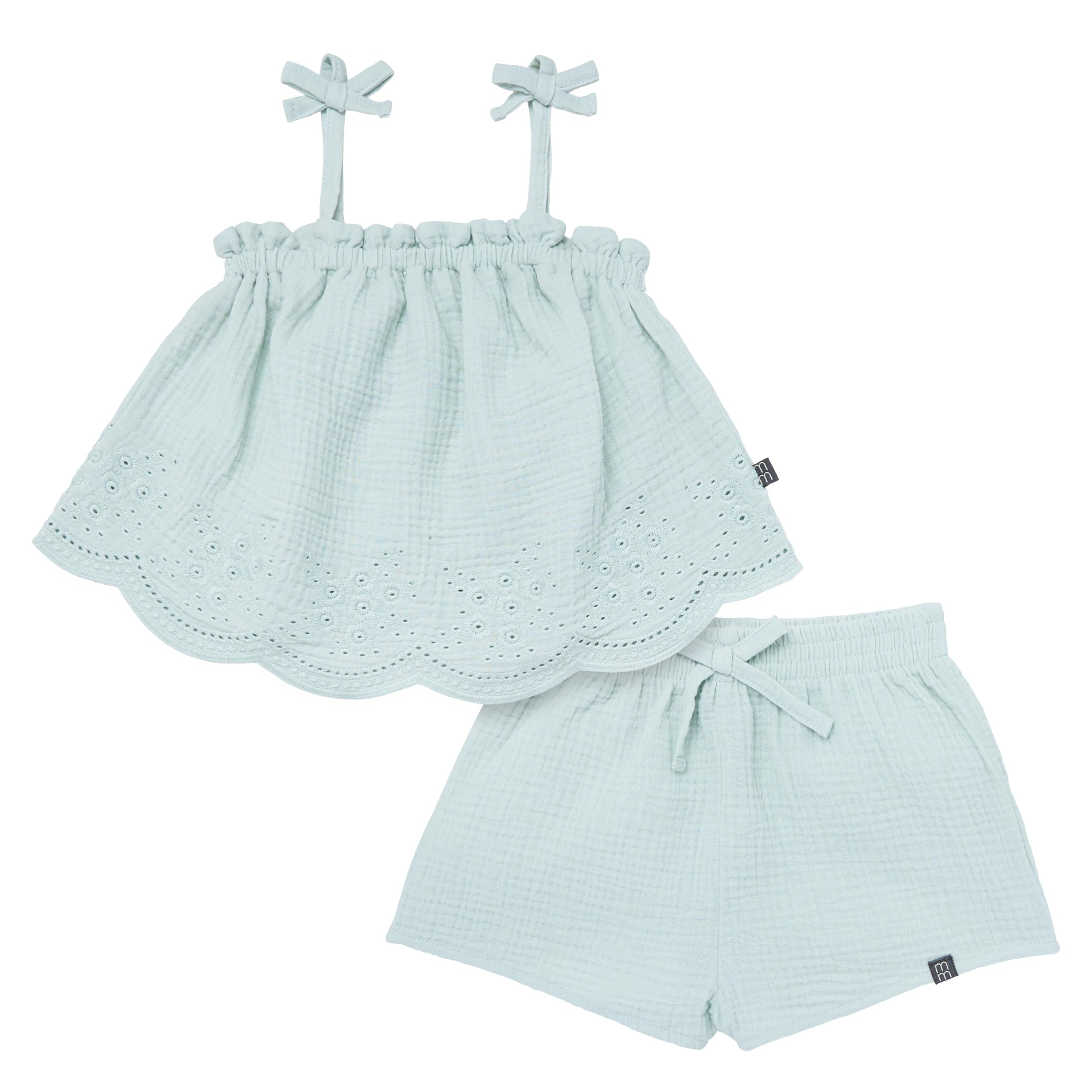 Modern Moments by Gerber Baby Girls' 2-piece Gauze Top &amp; Short Set
