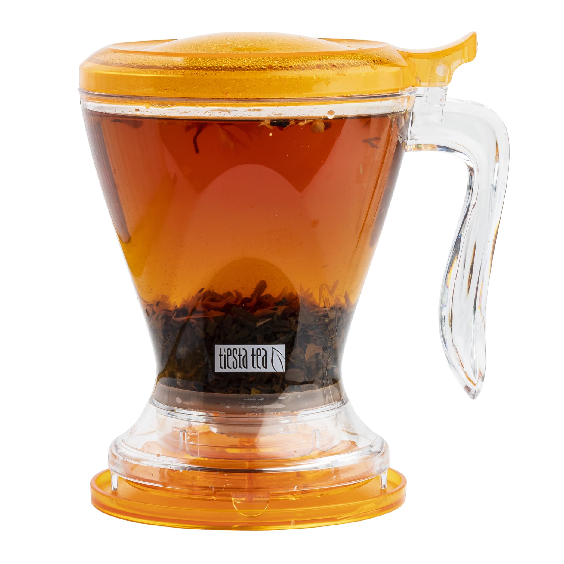 Tiesta Tea Brewmaster Coffee Infuser, Large Stainless Steel Strainer for Loose Leaf Tea, Fine Mesh Bottom Dispensing, Microwave & Dishwasher Safe, Reusable Steeper, Loose Leaf Holder, 16 Oz
