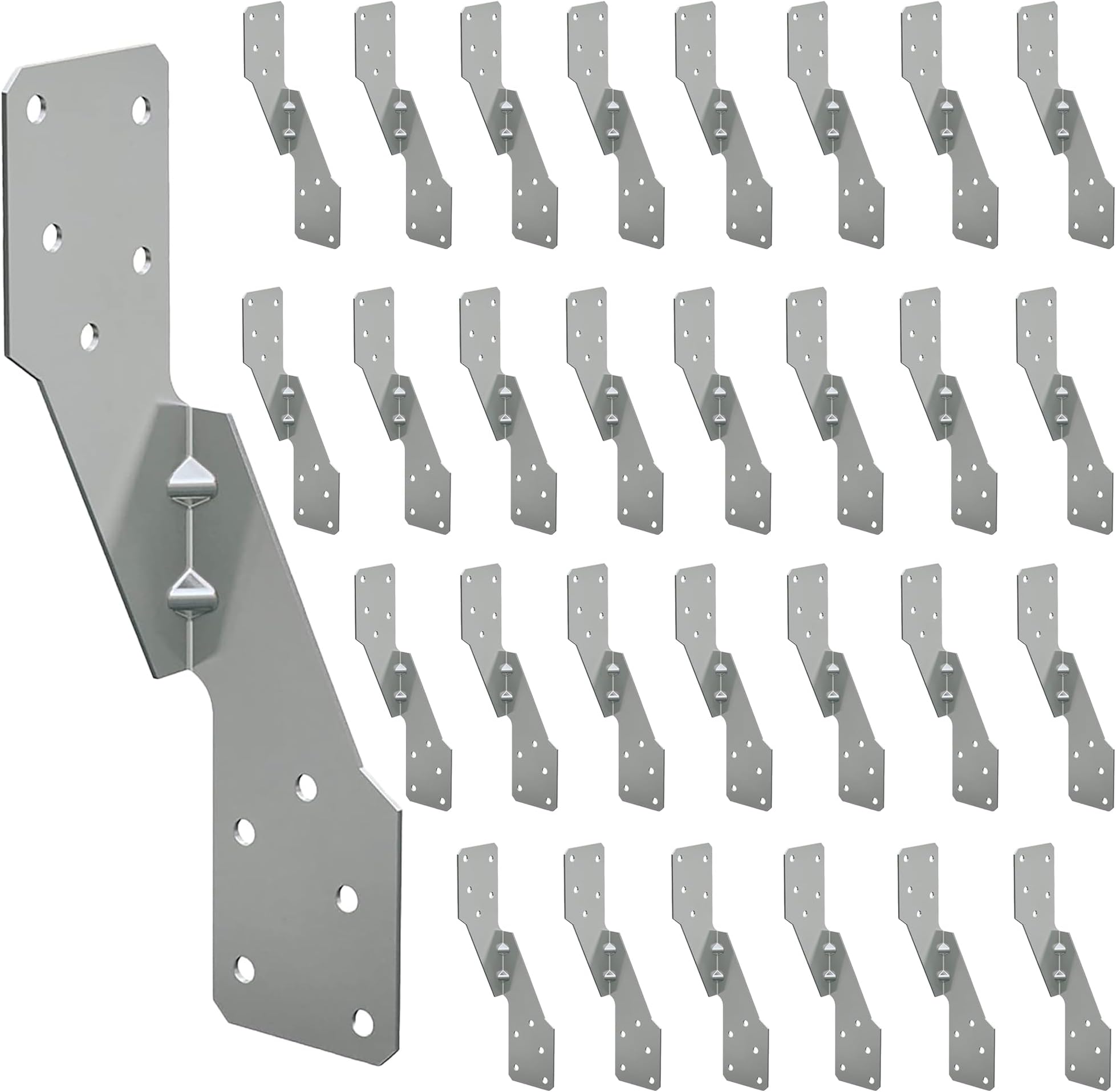 Strong Tie Brackets H2.5A 18-Gauge Galvanized Hurricane Tie 25ct Heavy Duty Hurricane Straps (30pcs Left Tie)
