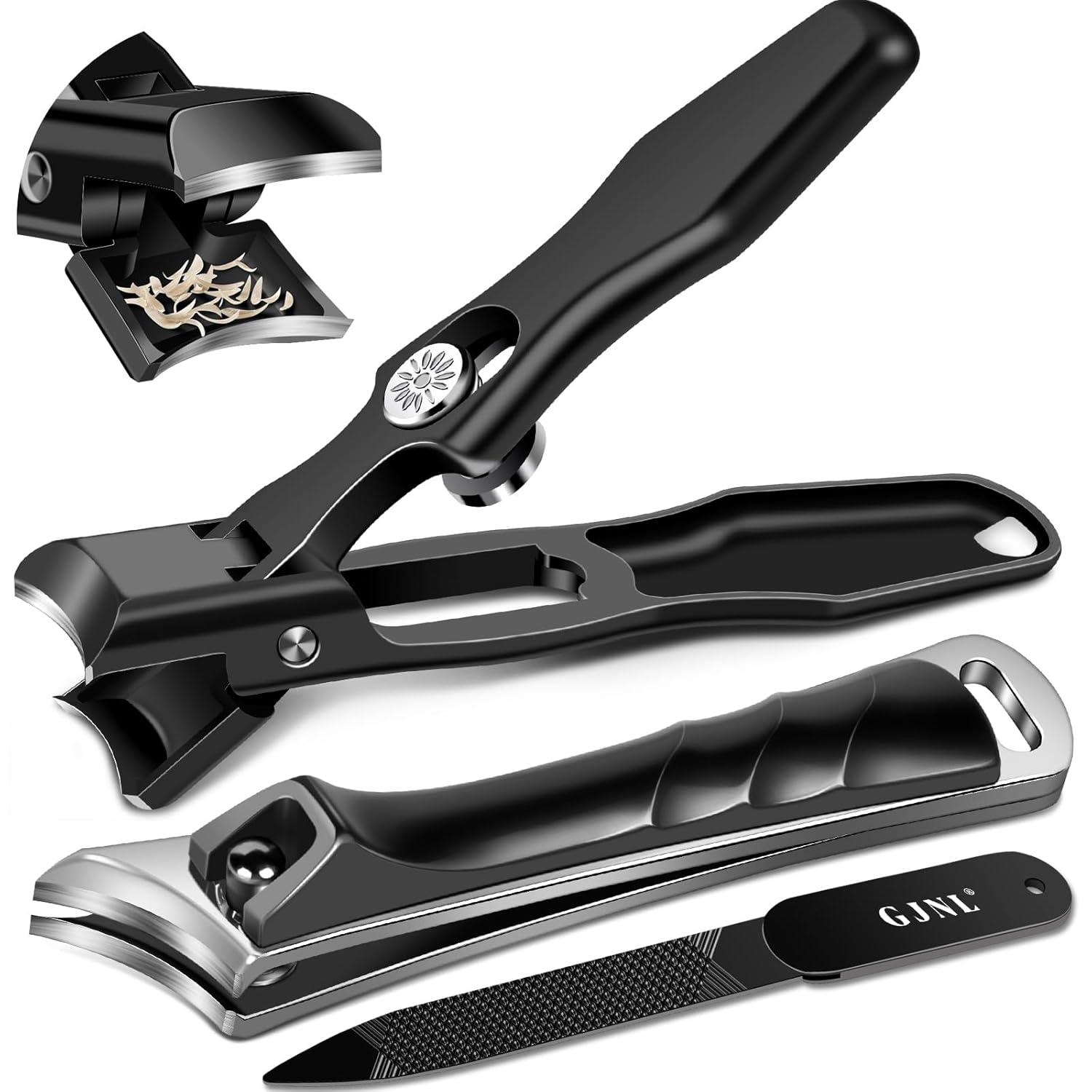 German Nail Clippers for Men Premium Stainless Steel Wide Jaw Anti Splash Design Ultra Sharp Heavy Duty Ingrown