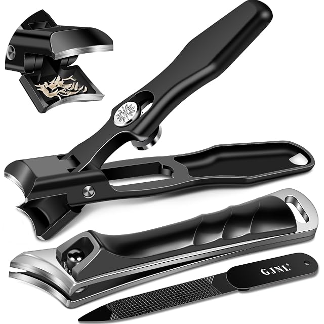 German Nail Clippers for Men Premium Stainless Steel Wide Jaw Anti Splash Design Ultra Sharp Heavy Duty Ingrown