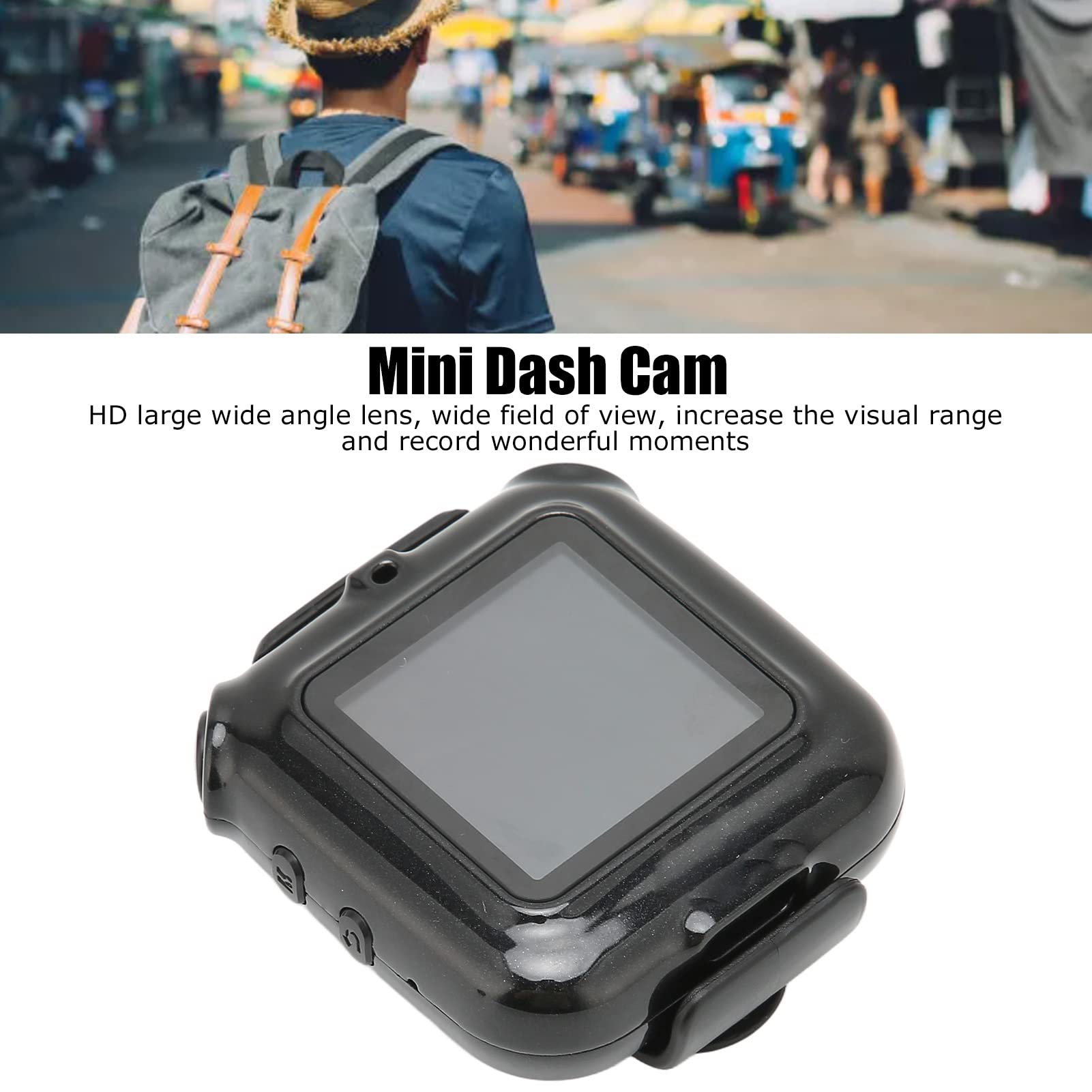 Cyrank Mini Dash CAM, Full HD 1920x1080p Cámara para Automóvil con Pantalla LCD Car Dash CAM Dashcam para Automóviles Delantero Y Trasero para Reuniones Grabación De Viajes En El Aula(32G)