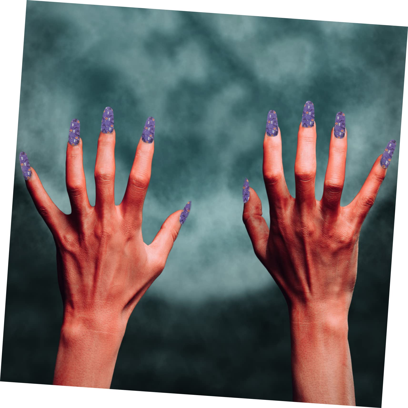 Healeved 30fogli Adesivi Per Unghie Halloween Stickers Per Nail Zucche Decorazioni Facili Applicare Per e Costumi