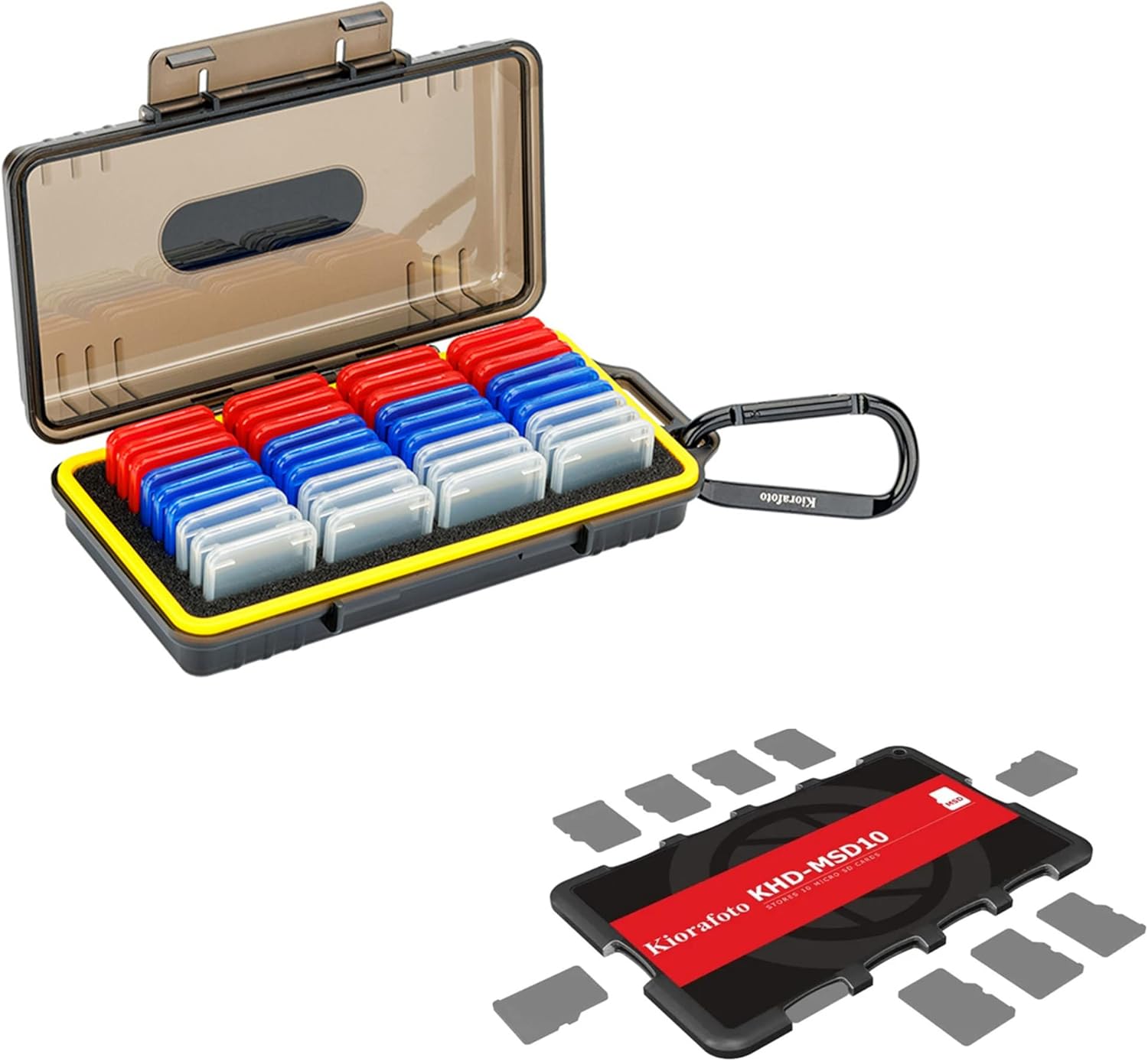10 Slot Memory Card Holder + New Memory Card Case: Camera Memory Card Holder Memory Card Case