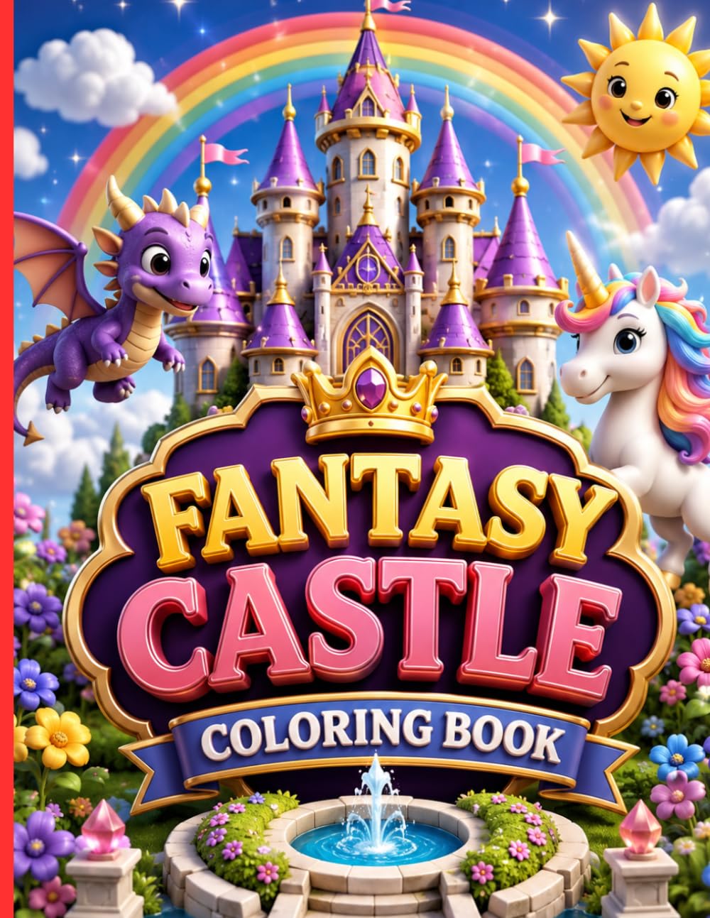 Fantasy Castle Coloring Book for Kids Ages 6-15: 66 Magical Castles to Color Featuring Fairy Palaces, Dragon Fortresses, Unicorn Kingdoms, Crystal ... Palaces, and Enchanted Fantasy Adventures