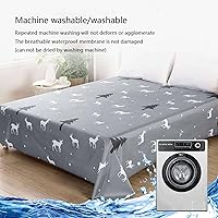 Vista 6 de SIELUNO Sábanas planas impermeables ligeras, protector de colchón, fundas protectoras de muebles para cama de tamaño matrimonial B-90.6 x 98.4 in