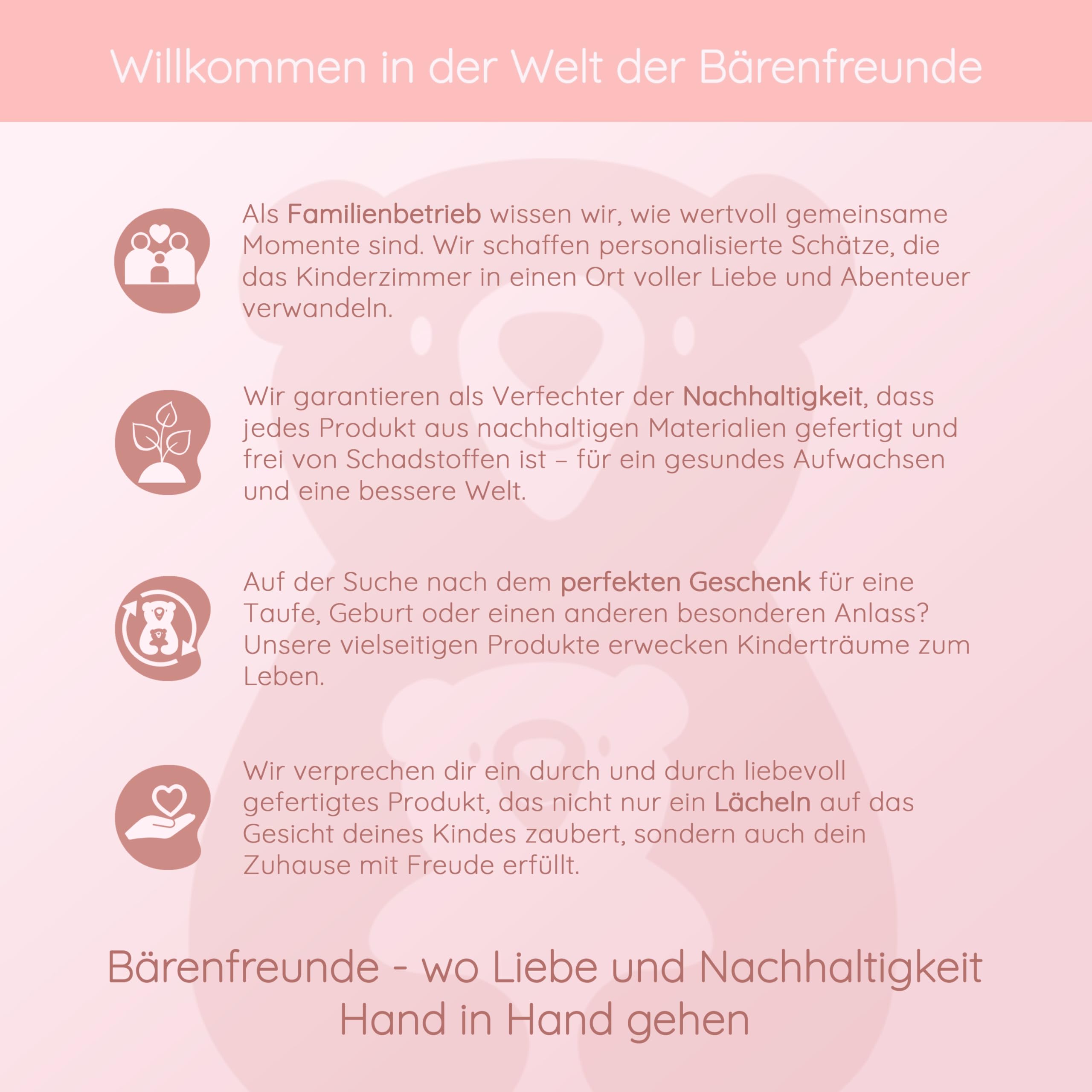 Bärenfreunde personalisiertes Tonie Regal für Kinderzimmer - Magnetisches Toniebox Regal für Toniebox1 & 2 Plus Figuren mit abgerundeten Ecken & Kanten (Regenbogen Blumen)