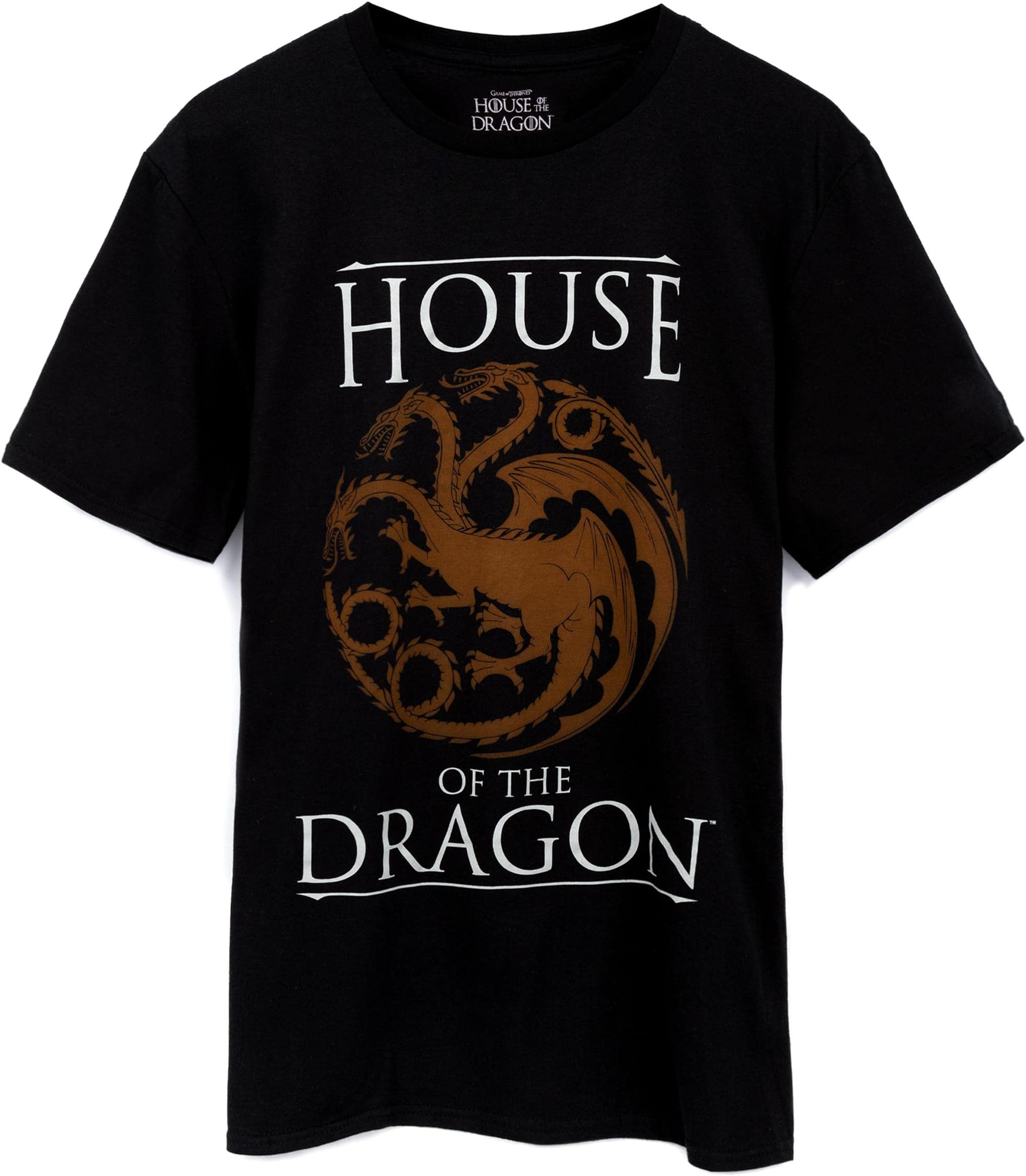 Game of ThronesHouse of The Dragon Mens T-Shirt | Adults Womens War Drama Logo Black Top | Fantasy Series Merchandise