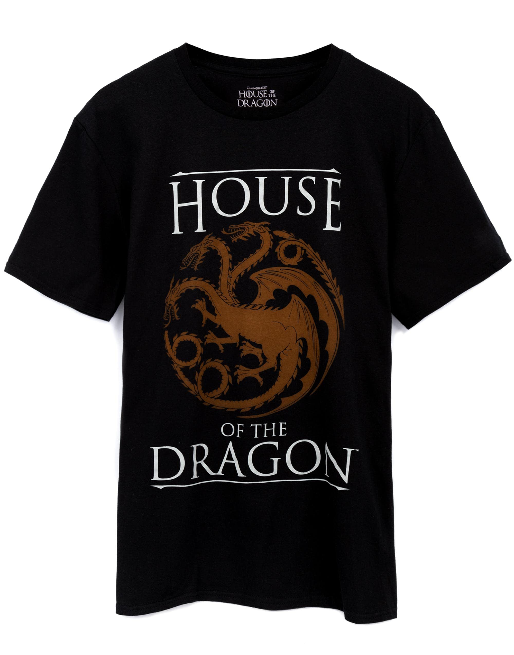Game of ThronesHouse of The Dragon Mens T-Shirt | Adults Womens War Drama Logo Black Top | Fantasy Series Merchandise