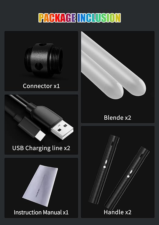 Lightsaber Light Saber for Kids Adults - Dueling Lightsabers with 20 Colors, 3 Modes, Light-Up Sound, Safe LED Blades, Durable Hilt, USB Rechargeable, Halloween Christmas Birthday Gifts(Balck)