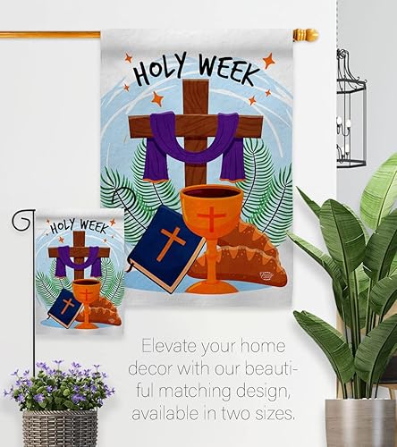 Miniatura 8 de Ornament Collection Bandera de jardín de Semana Santa, fe religiosa, esperanza, gracia, paz, paloma, religión cristiana, Pascua, decoración de casa