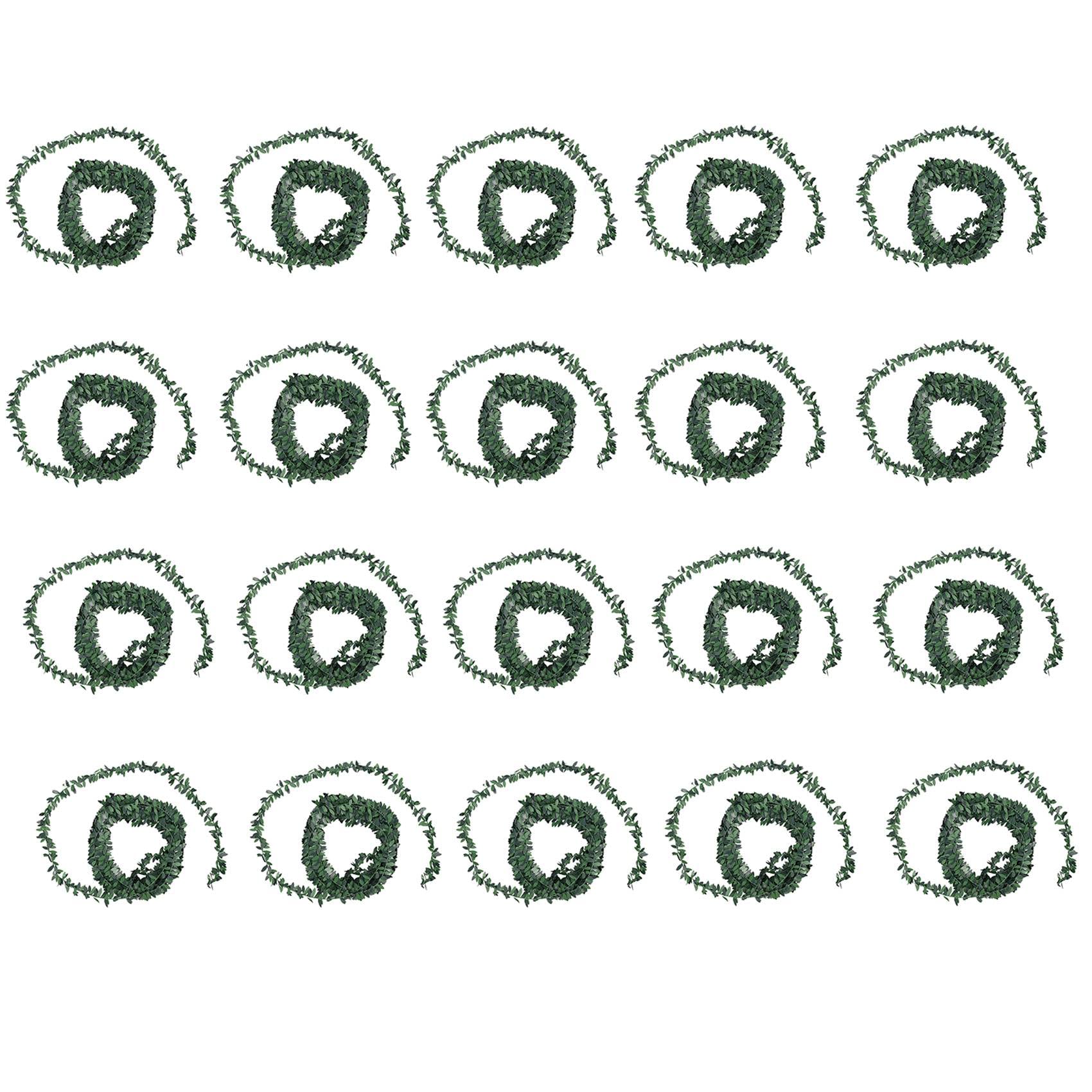 Hndhbfgrt 20pcs 7.5M Artificial Ivy Garland Foliage Simulated Vine for Wedding Party Ceremony DIY Headbands