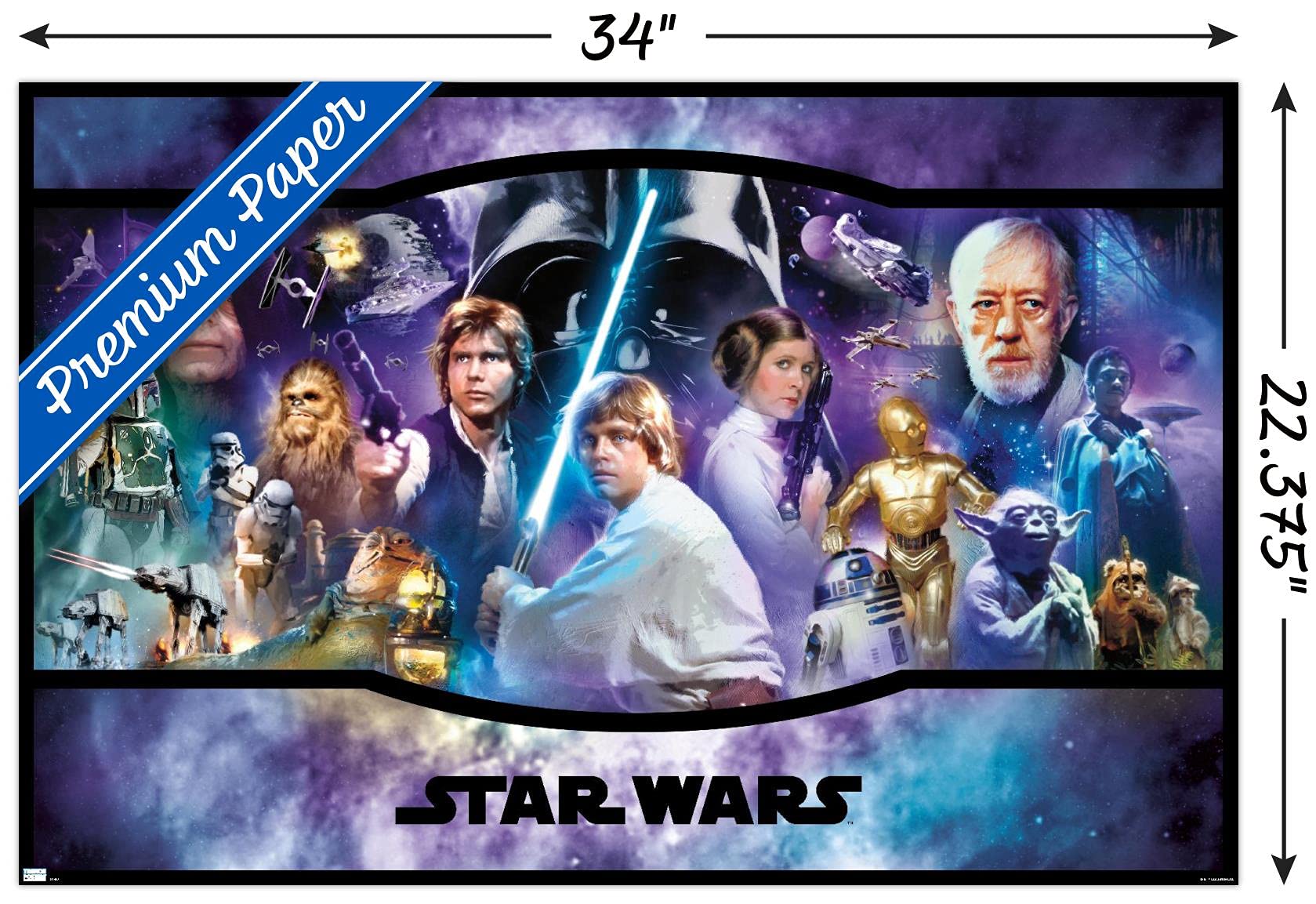 Amazon.com: Star Wars: Original Trilogy - Banner Wall Poster, 34L