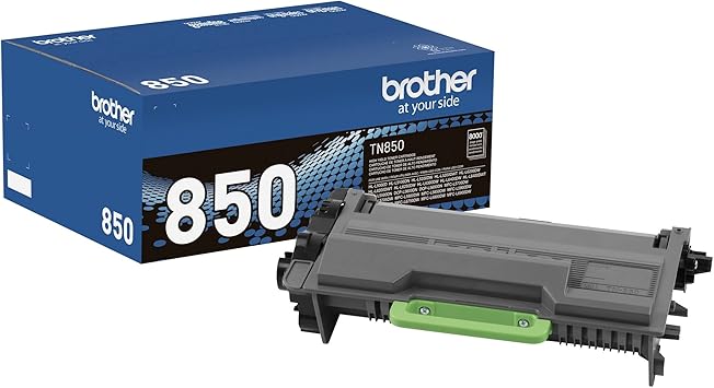 Brother Genuine High Yield Toner Cartridge, TN850, Replacement Black Toner, Page Yield Up To 8, 000 Pages, Amazon Dash Replenishment Cartridge