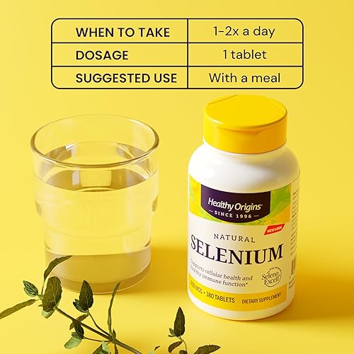 Miniatura 5 de Healthy Origins Selenium Seleno Excel 200 MCG, 180 unidades