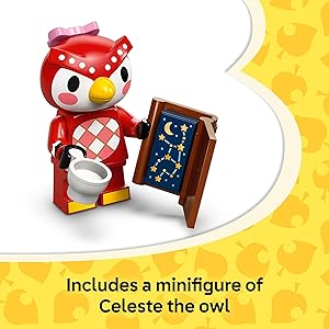 LEGO Animal Crossing Stargazing with Celeste Building Toy - Animal Crossing Toy Figure and Playset for Kids, Girls & Boys, Ages 6+ - Pretend Play Gift Idea for Birthdays - 77053