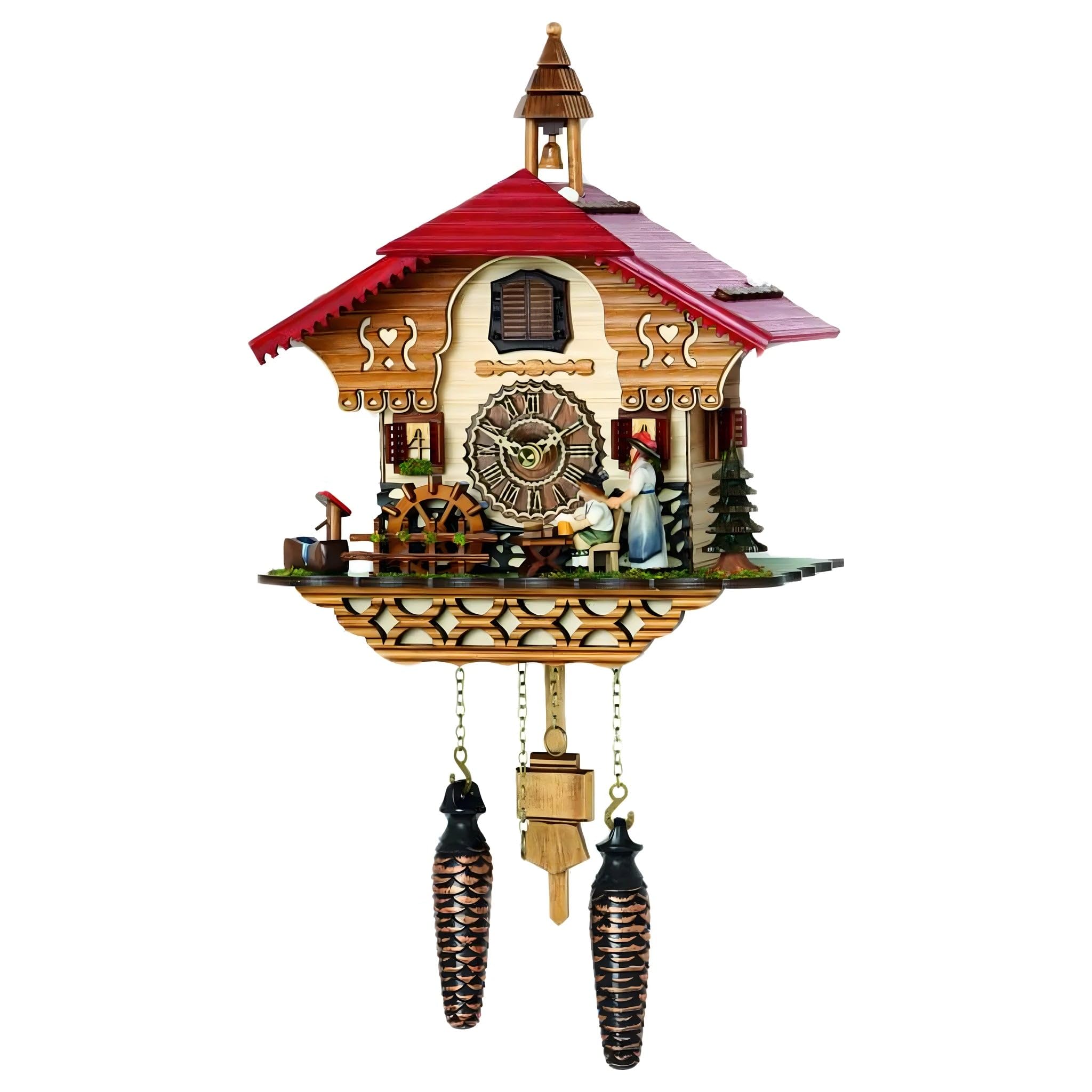 Quartz Cuckoo Clock Chalet with mill wheel – Dolfi