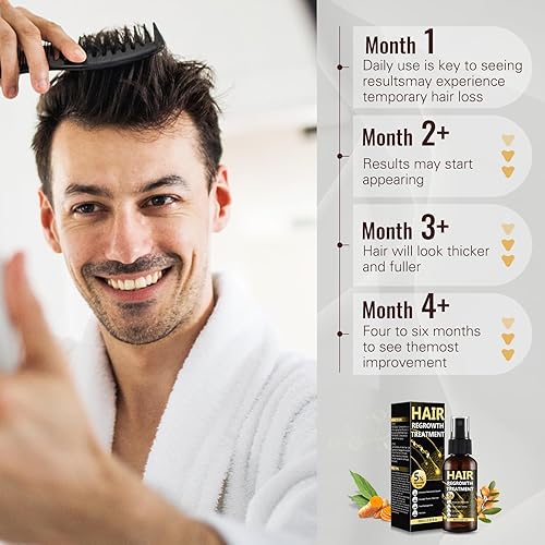 Miniatura 6 de 5% de minoxidil para hombres y mujeres, fórmula avanzada en aerosol para el crecimiento del cabello y solución tópica para adelgazar el cabello y la