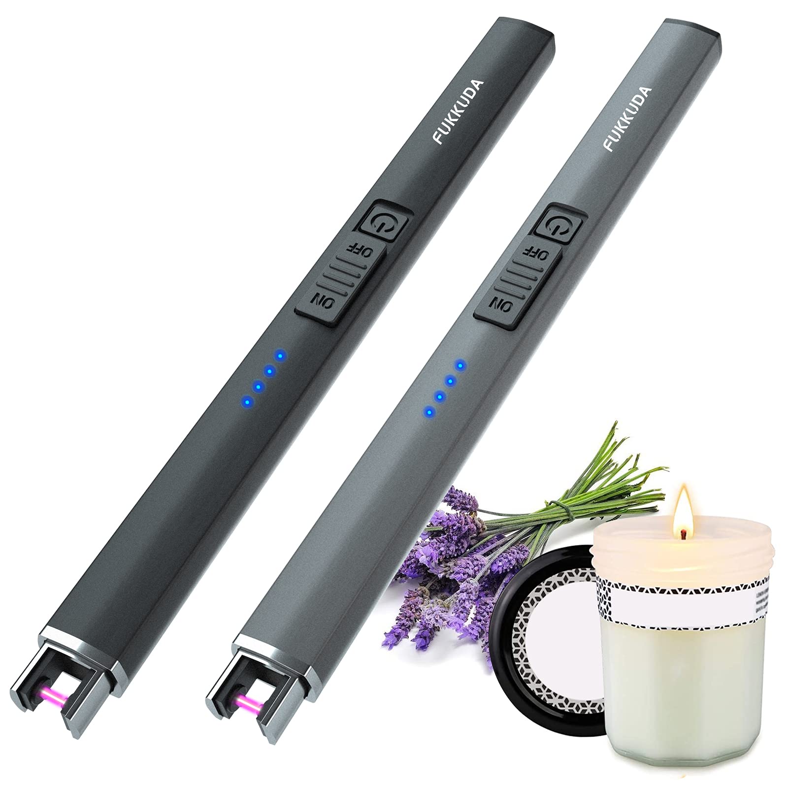 Electric Candle Lighter Plasma Arc Lighters Windproof Flameless with USB Rechargeable Battery Double Safety Switch Obsidian Black Space