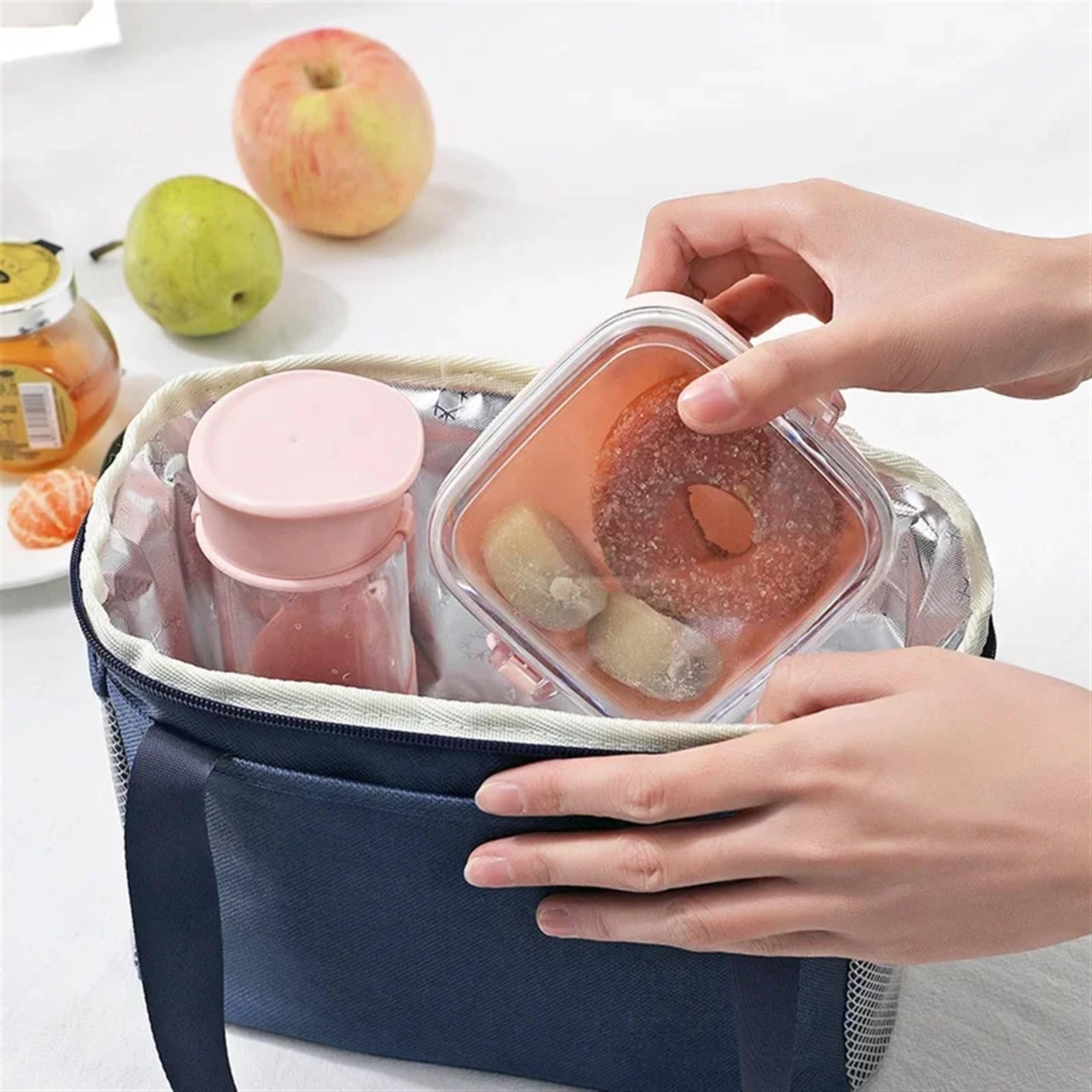 Borsa Per Il Pranzo Borsa frigo isolata, portatile, termica, for picnic, pranzo, contenitore for alimenti da campeggio, pacco ghiaccio, frigorifero termico isolato Per Lavoro, Ufficio, Scuola, Picnic,