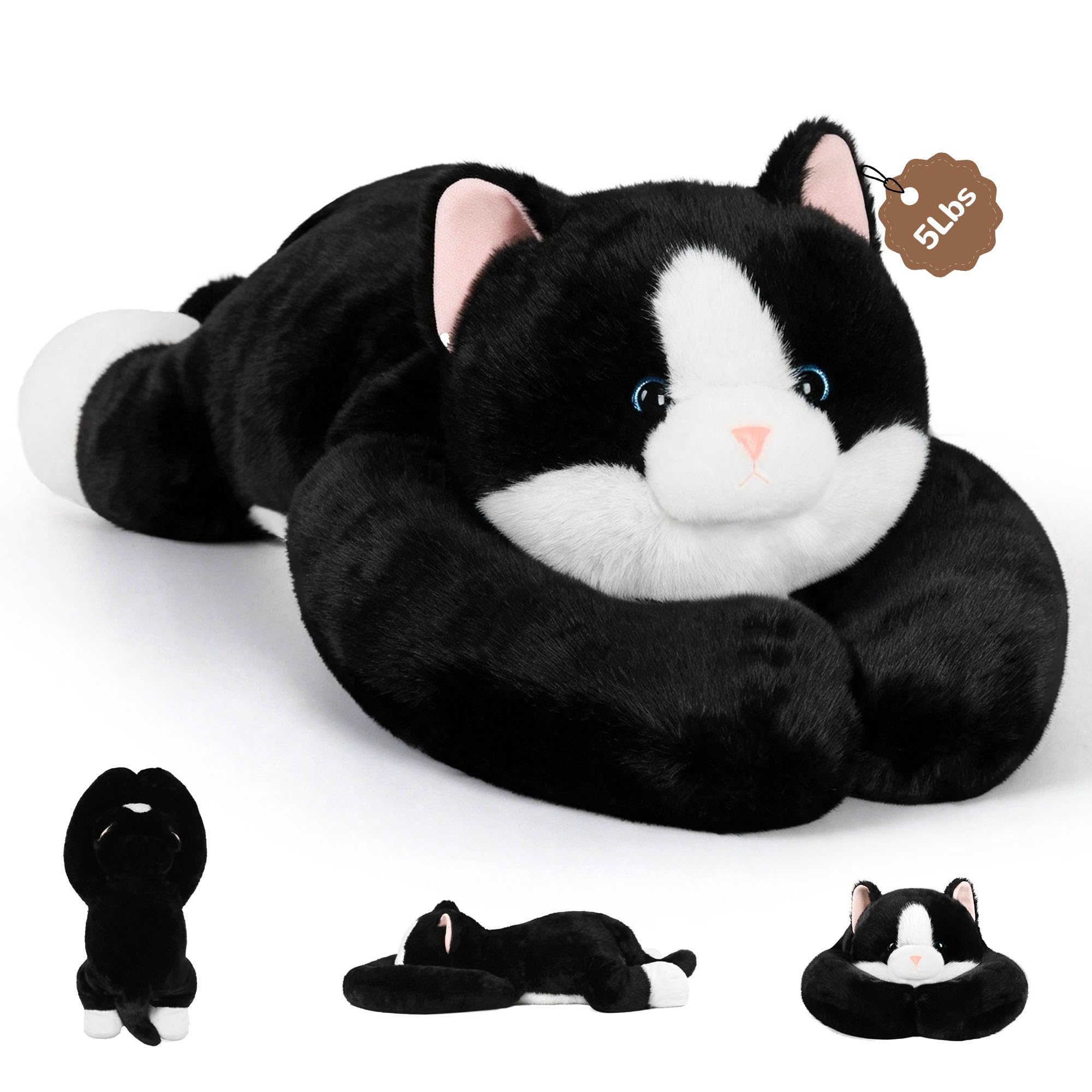 asterbud weighted panda stuffed animal (Cat, 65cm)
