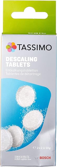 Tassimo by Bosch TCZ6004 Descaling Tablets - 4 Tablets, White