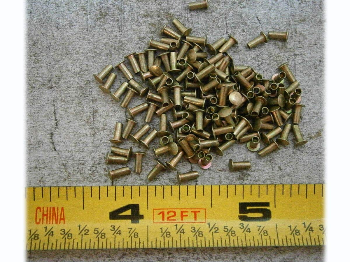 New R3700 x 5/32 Semi-Tubular Rivets .060 OD Oval Head Steel Pack of 73 #PL2204-A Warranity by Pr-Merchant