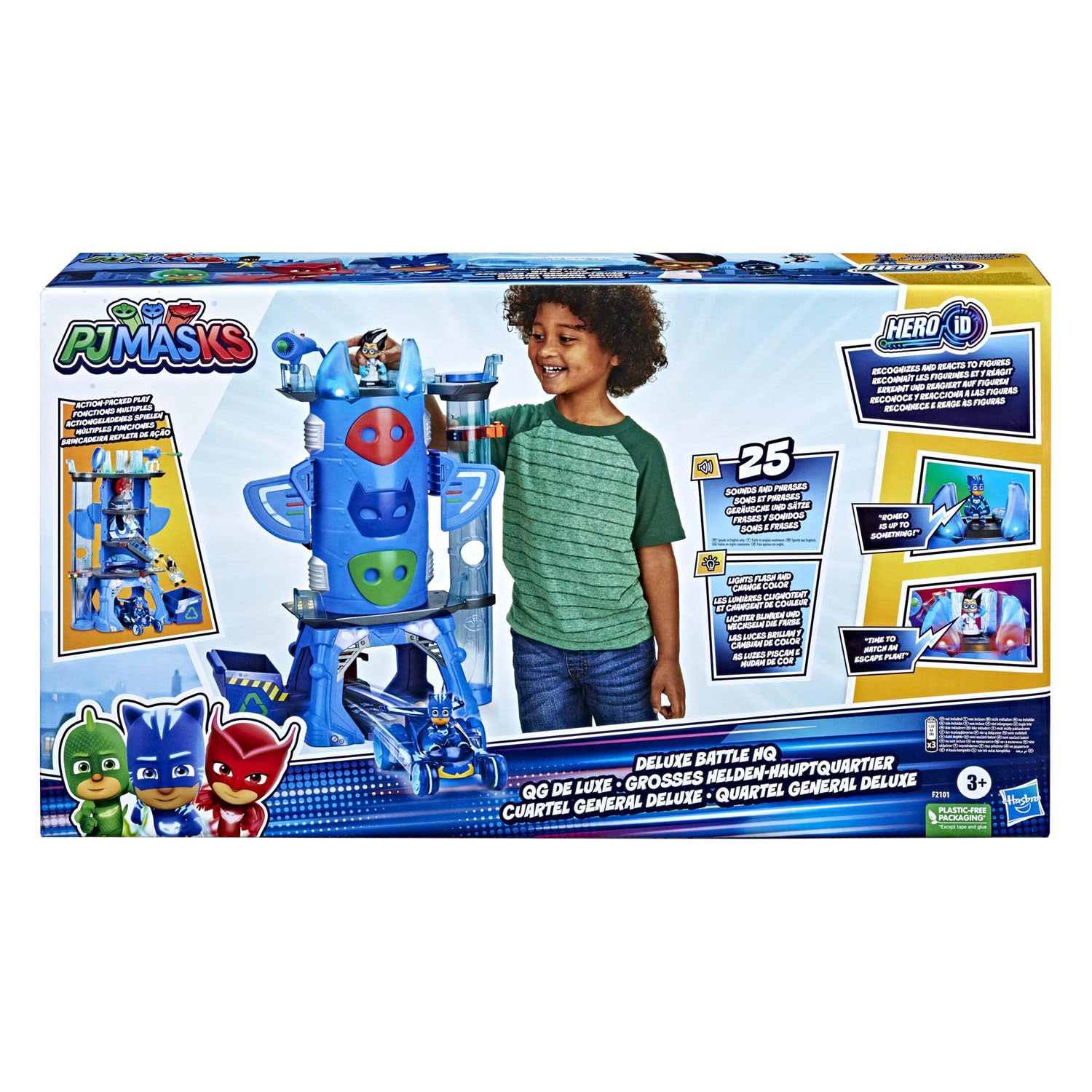 Jada PJ Masks - Garage Quartier Général Pyjamasques Avec Cat-Car Et Figurine - Dès 3 Ans