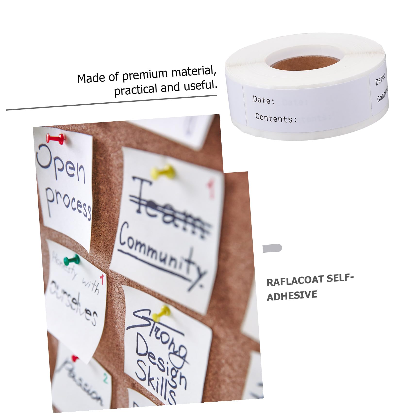 2rotoli Etichette Adesive Per Data Alimentare Stickers Classificati Per Facili Applicare Su Lisce Per Cucina e Conservazione Alimenti