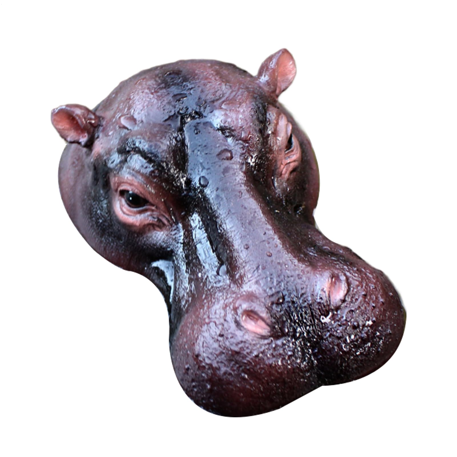 Floating Hippo Head - Pond Decoration, Outdoor Ornament | Realistic Resin Sculpture, Durable Water Feature Accessory for Courtyard Yard Garden Patio Lawn Landscape Pool Decor Wildlife Style Home Outsi