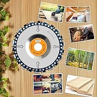 Vista 4 de OBA Molinillo de tocón de disco de tallado de madera para amoladora angular de 4 '' o 4 "-1/2", muela de disco de motosierra de 5/8 pies, disco