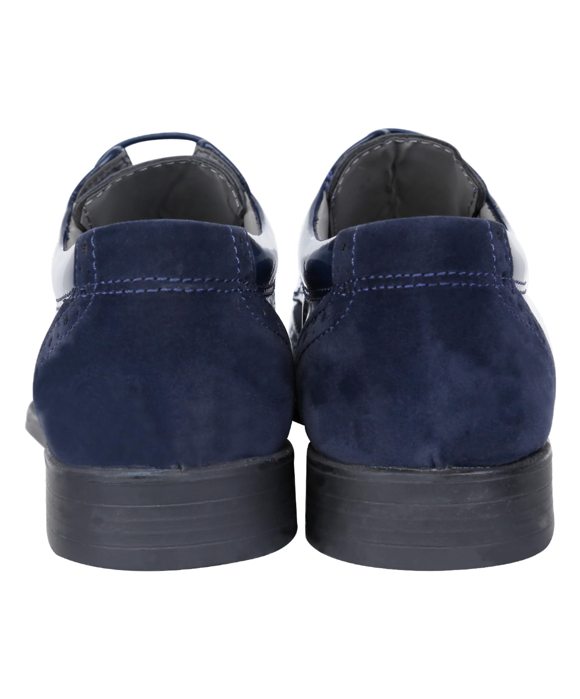 SIRRI Zapatos de Vestir de Charol de Ante para niños con Cordones Brogue Calzado de Boda Formal