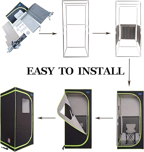 Miniatura 5 de Kanlanth Sauna infrarroja portátil para spa en casa, sauna de tamaño completo para 1 persona, tienda de sauna de infrarrojos lejanos de cuerpo