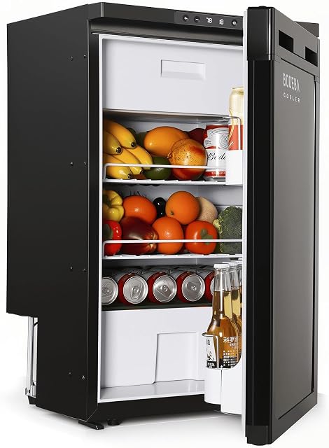 BODEGACOOLER 12V Fridge, RV Refrigerator, 12 Volt Fridge Freezer 83L, 2.9 Cu.Ft Dual Zone Car Refrigerator with Reversible Door,Lock, -4 to 46℉ APP Control Electric Cooler for Travel Outdoor Camping