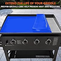 Vista 4 de 17" Alfombrilla de silicona para parrilla Blackstone de 17 pulgadas, cubierta de parrilla de silicona resistente de grado alimenticio, proteja su