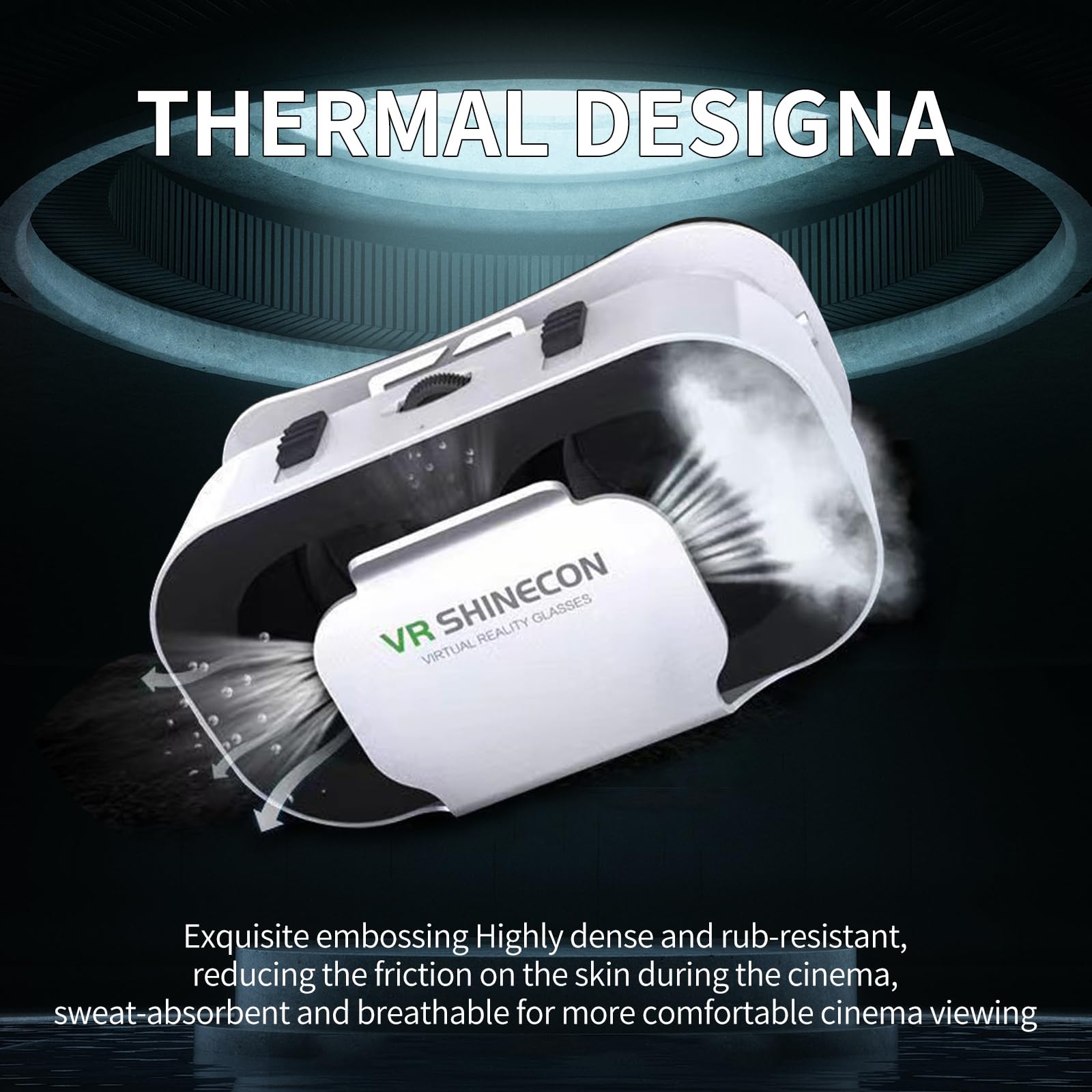 VR Headset for Cellphone, Virtual Reality 3D Glasses Headset, with Controller, with iPhone or Android Compatible 4.7-6.5 inch,for Movies & Mobile Games