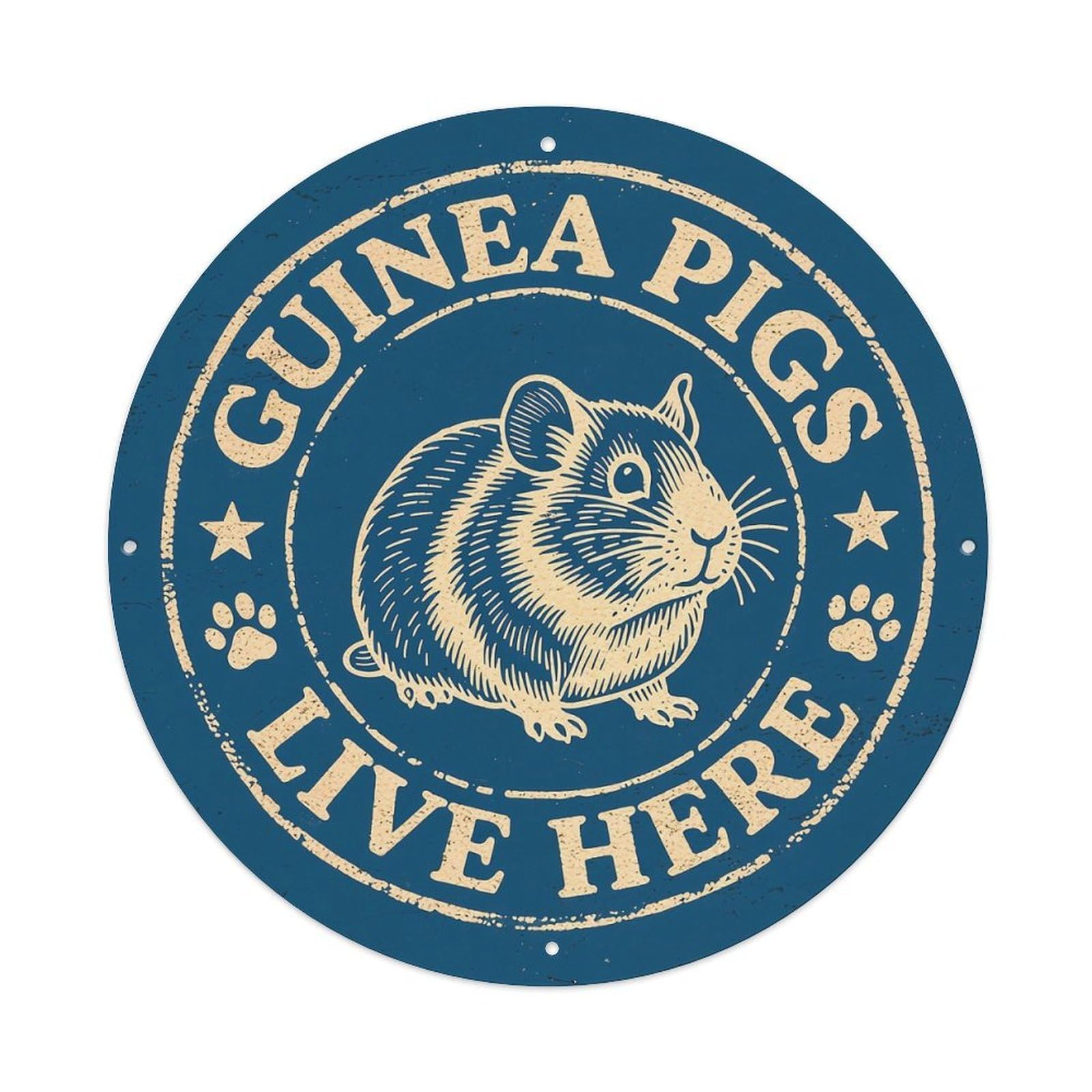 Jdyansheng Vintage Guinea Pigs Live Here Sign Tin Sign Metal Poster Metal Signs For Home Man Cave Bar Cafe Kitchen Laundry Room Wall Decorations 8X8 Inches