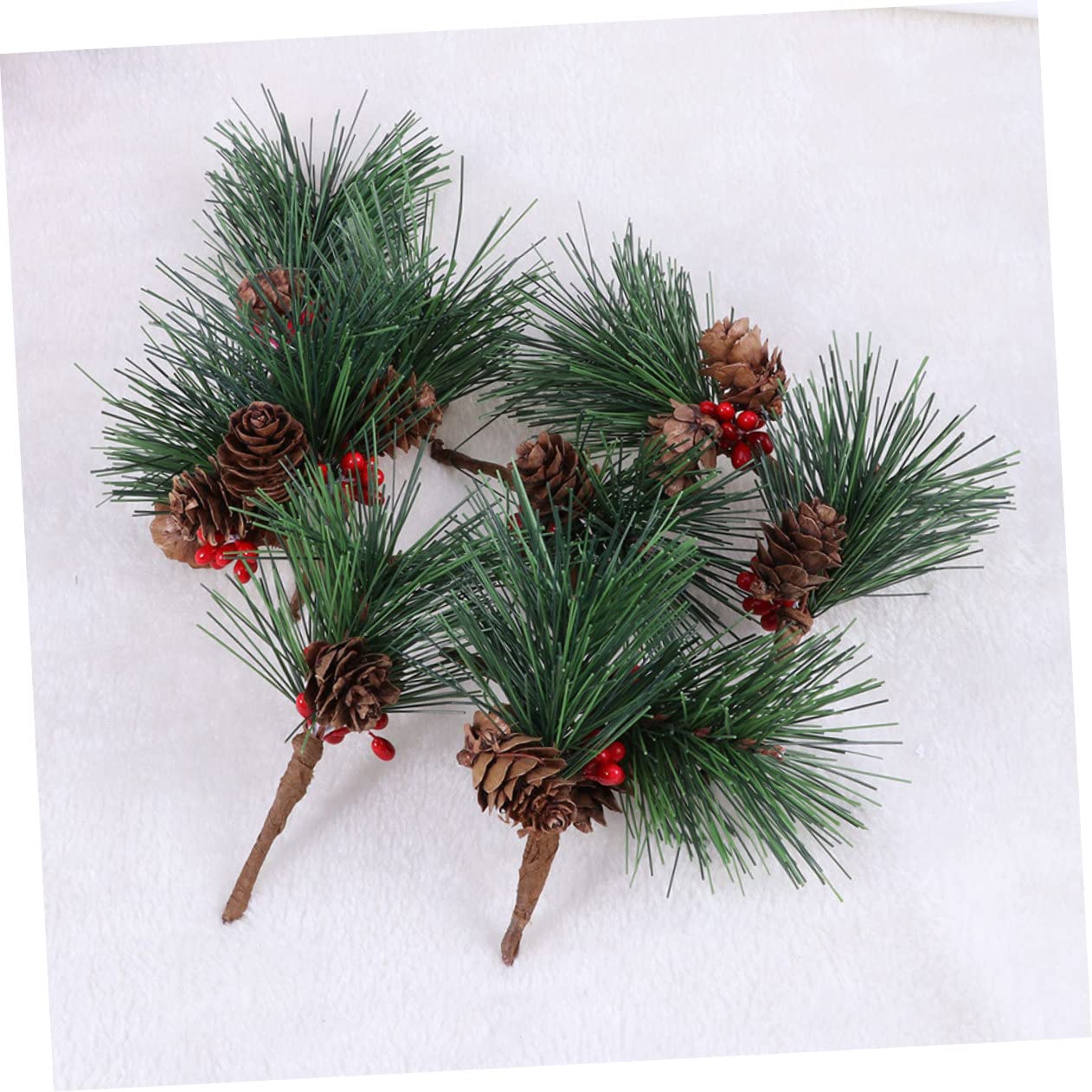 VILLCASE 90 STK Weihnachtsbeeren weihnachtsdeko weihnachtshochzeit Christmas decoations Beeren der Weihnachtsstechpalme Tannenzapfen Zweig Weihnachtskiefernbeeren Simulation Beerenpflücker