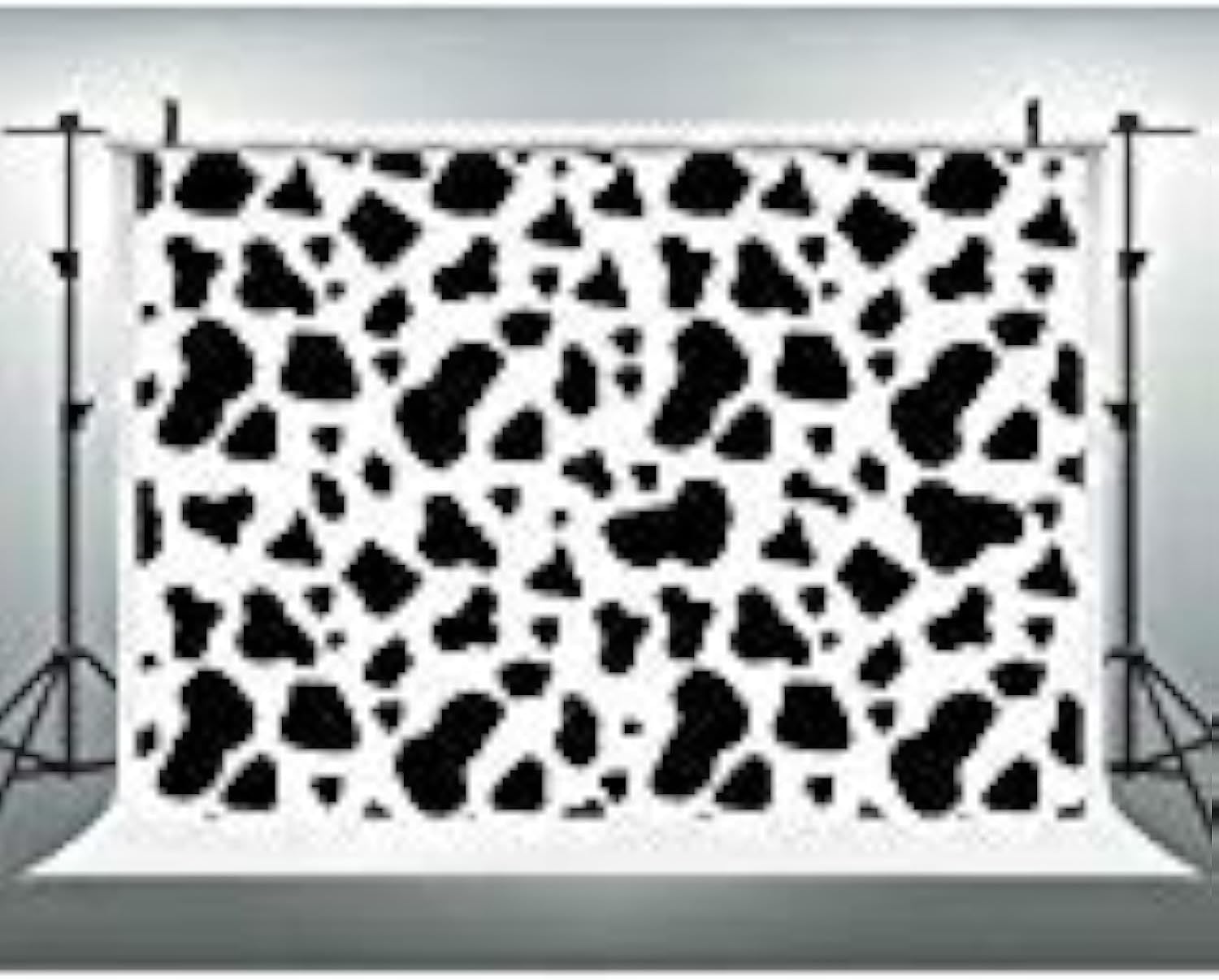 Cow Print Photography Backdrops 9x6FT Black and White Cow Skin Photography Backgrounds for Children Kids Birthday Party Decor Wall Paper LULX018