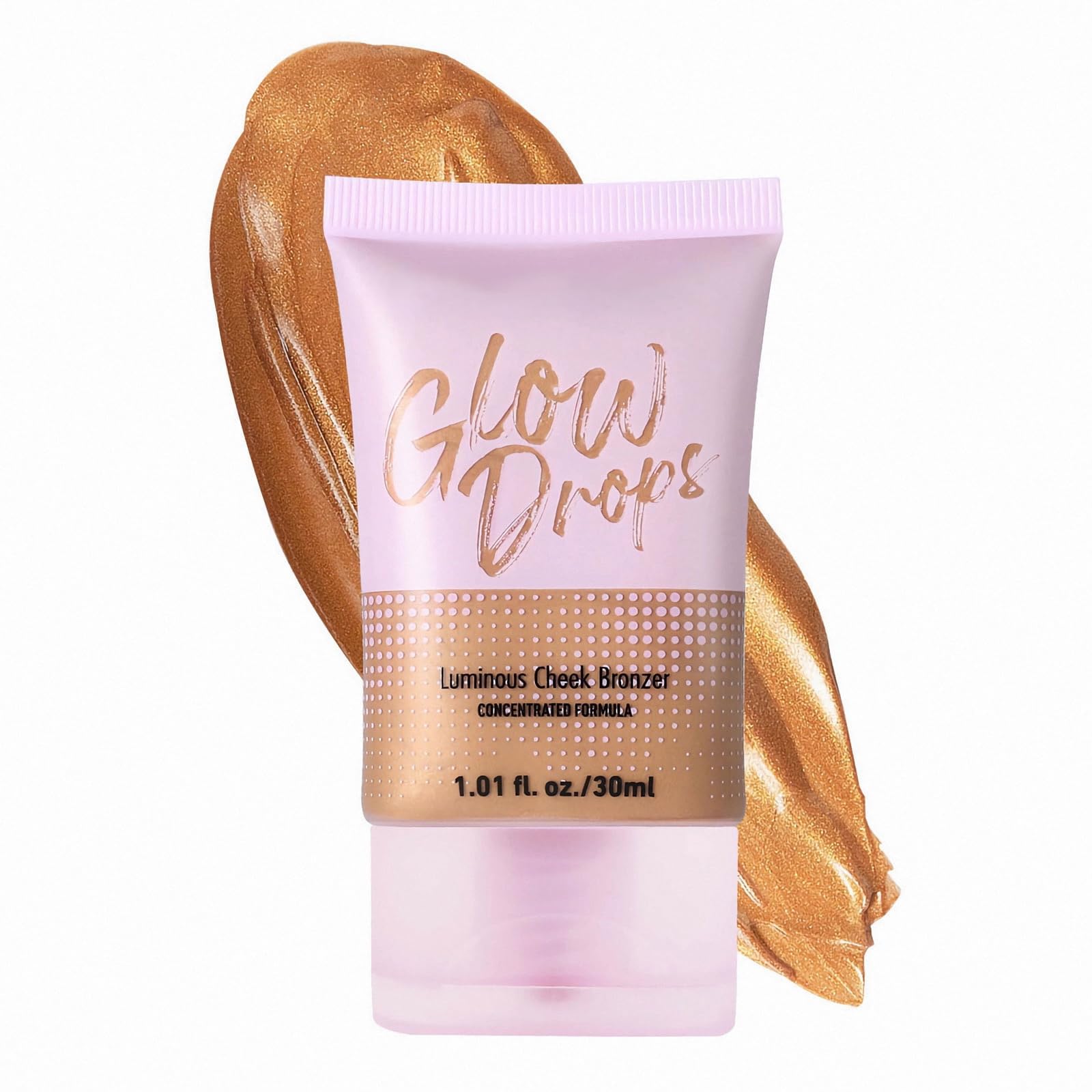 Bronze Glow Drops, Liquid Bronzing for Flawless Skin & Radiant Finish, Highlighter Luminous Drops, Shimmer Makeup, Vegan Concentrated Formula (30ml)