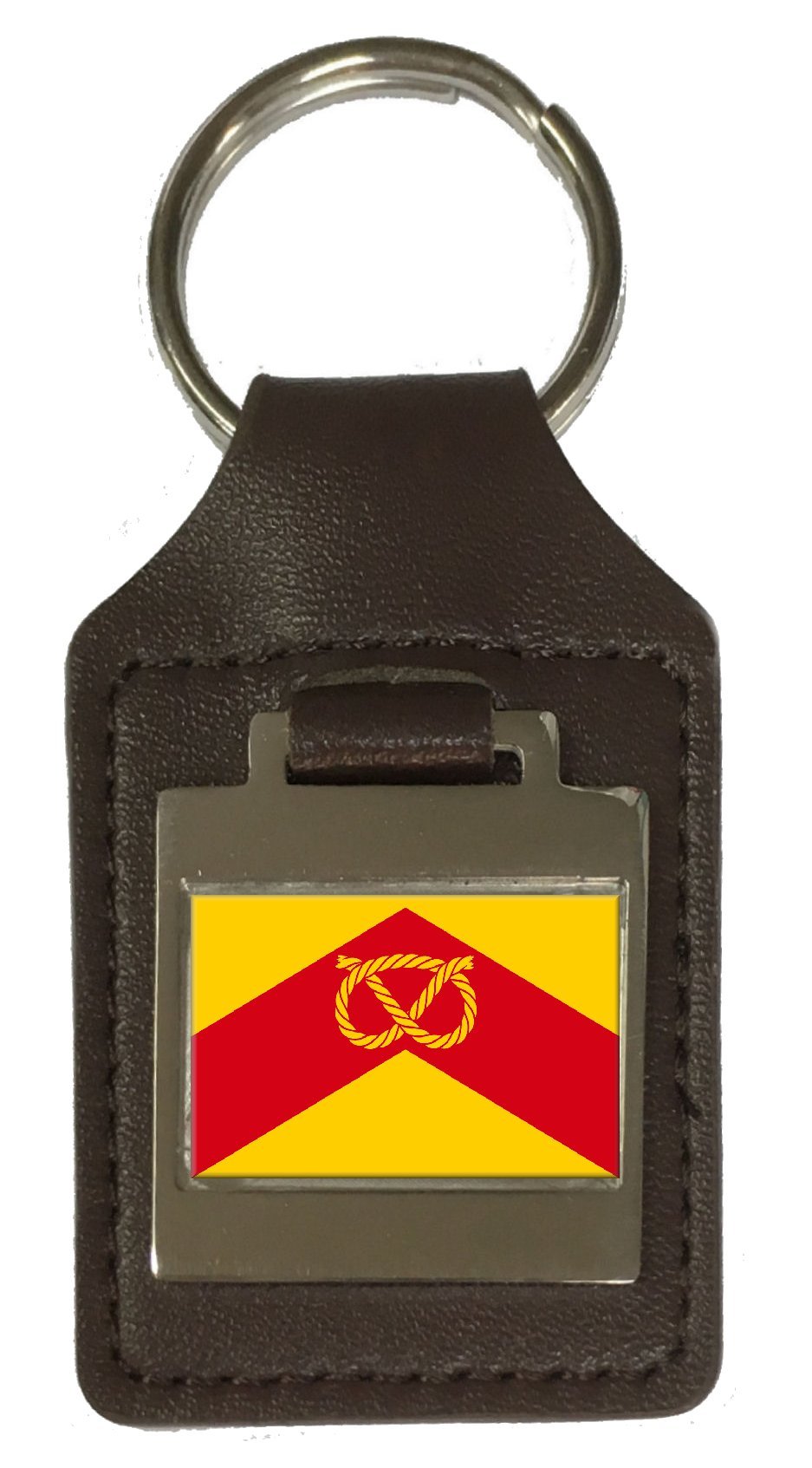 Porte-clés en cuir Staffordshire drapeau gravé cadeau idéal homme - 5