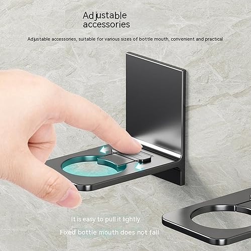 Miniatura 3 de Soporte dispensador de champú y acondicionador, 6 unidades, soporte dispensador de jabón de ducha, sin taladros, soporte para dispensador de jabón