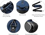 Bagenerous 110L/140L Sac à bandoulière extensible souple avec 2 Roues en caoutchouc, Emballable 32” Roulement avec multi-poches & Compartiments, Bleu de Navy