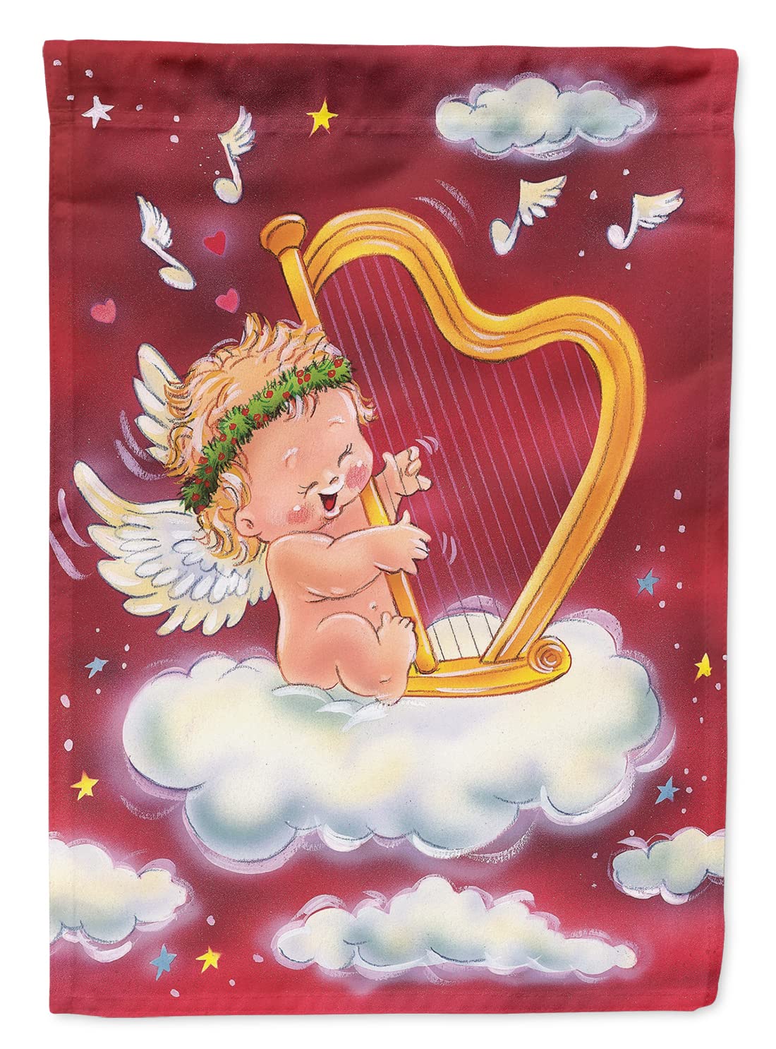 Anges avec harpe drapeau de Saint Valentin grand modèle sur toile premium