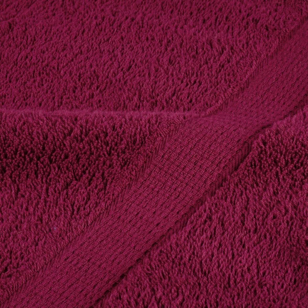 6-częściowy zestaw ręczników premium Solund bordowy 600 g/m² ze 100% bawełny, 4 ręczniki do rąk 50 x 100 cm, 2 ręczniki kąpielowe 70 x 140 cm, certyfikat Oeko-Tex, chłonne, miękkie