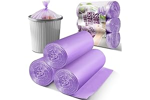 Purple Trash Bags: 4-Gallon Unscented Mini Bags for Home and Office