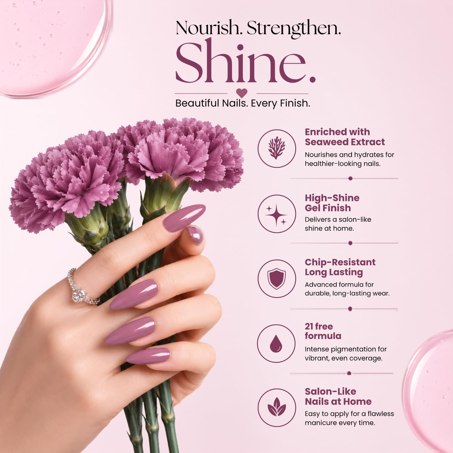 DeBelle Creme Finish Gel Nail Polish Majestique Mauve (Mauve), 8 Ml-Enriched With Natural Seaweed Extract, Cruelty Free, Toxic Free 2