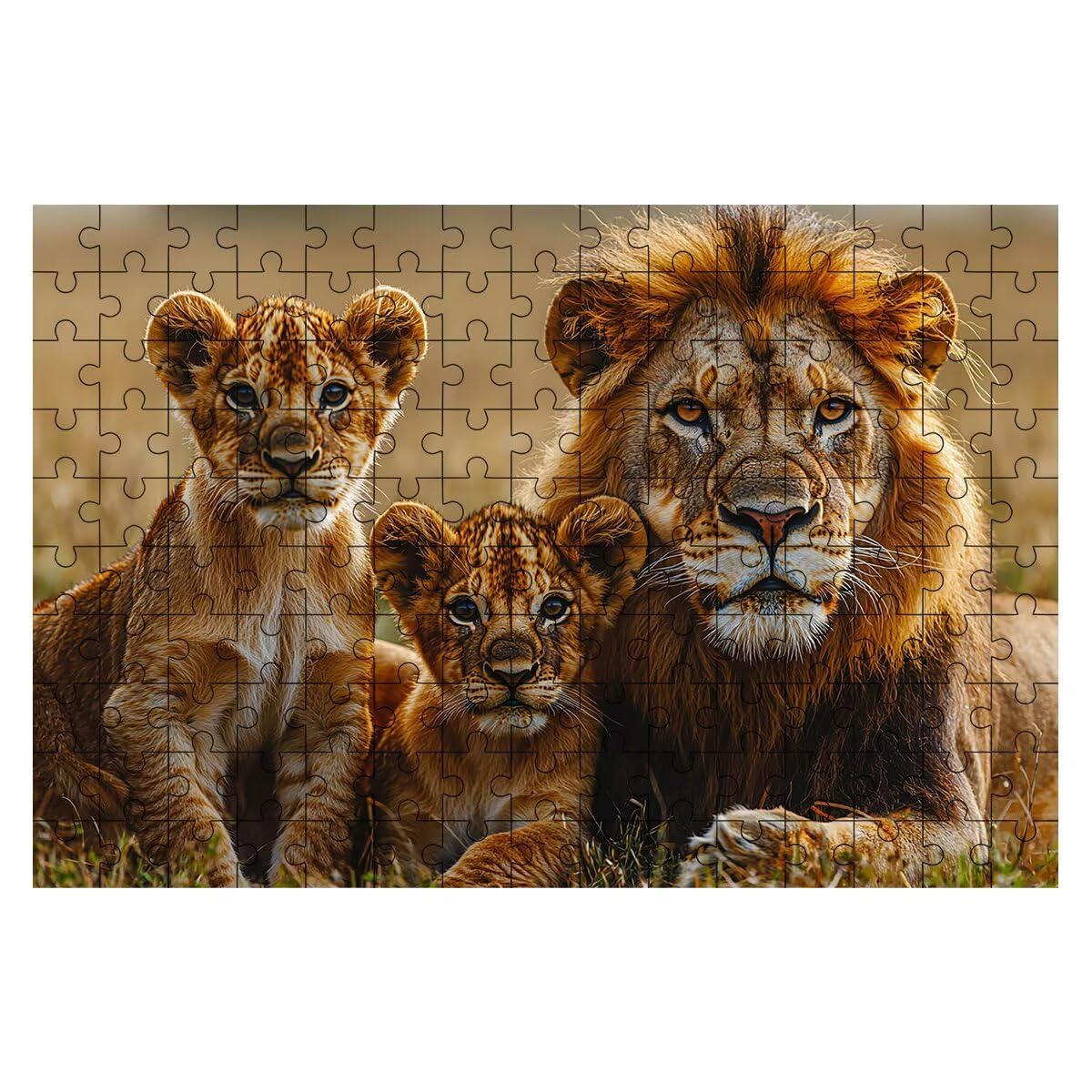 Puzzle 5000 elementów dla dorosłych, puzzle 5000 elementów lwa, zwierzęta puzzle dla dorosłych z wykwintnym pudełkiem do pakowania, gry edukacyjne, duże drewniane puzzle na prezent dla kobiet