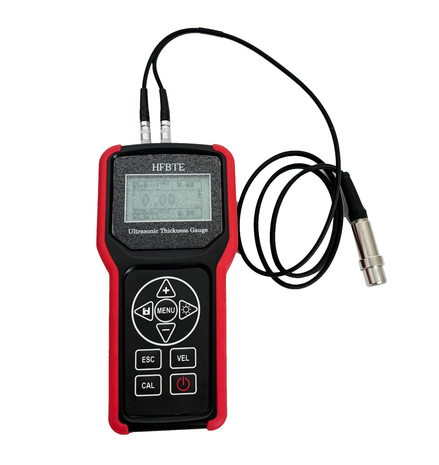 Ultrasonic Metal Thickness Gauge Metal Thickness Tester Pipe Thickness Meter with Measuring Range 0.75 to 400 mm/0.03 to 15.74 Inch for Steel Cast Steel Aluminum Plastic Glass Fiber Glass Etc