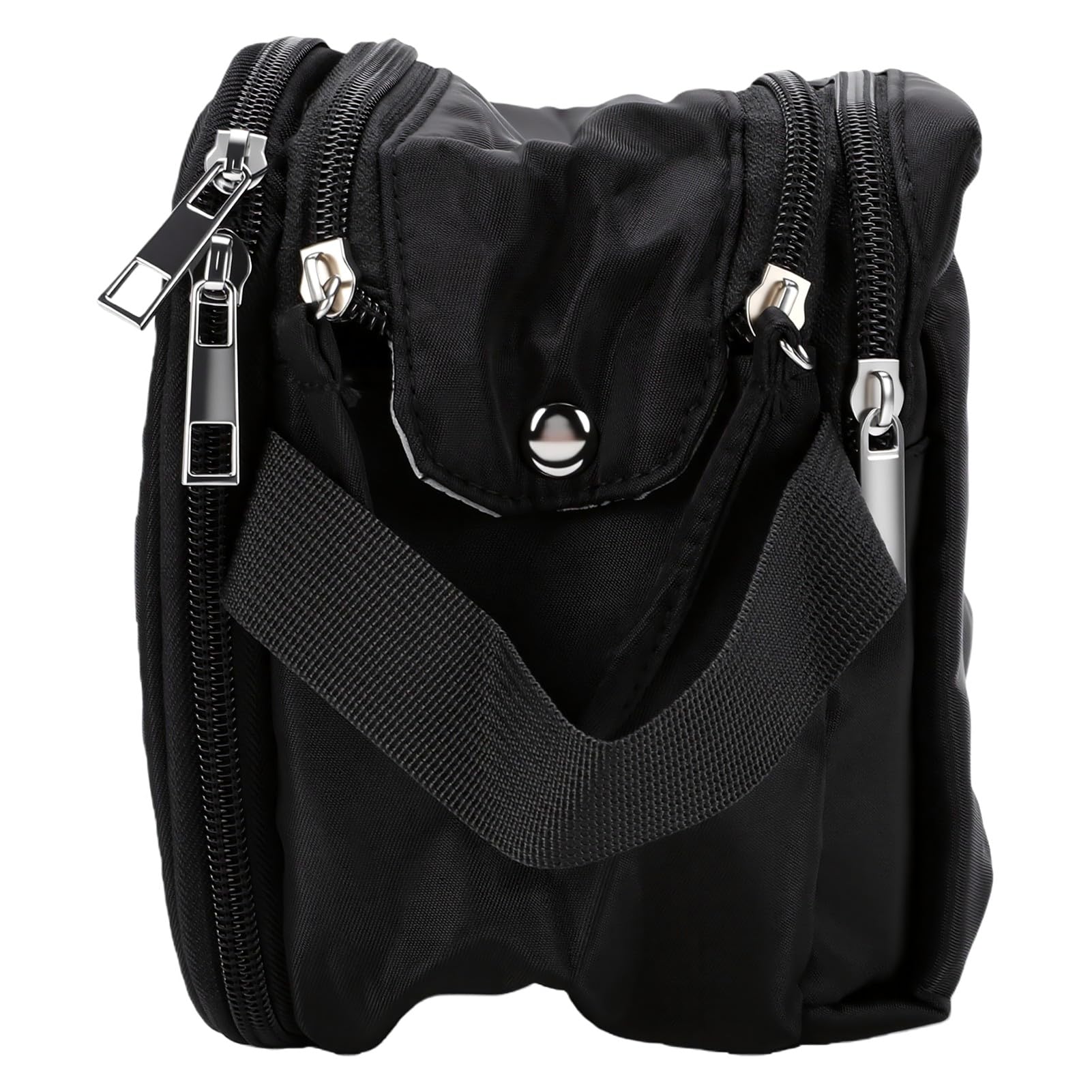 SIXRUN Necessaire da Toilette con Doppia Apertura, 6.88oz (BLACK)